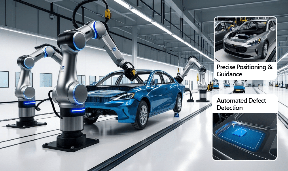 Application and Benefits of Industrial Robot Arms in Automotive Production Line Processes