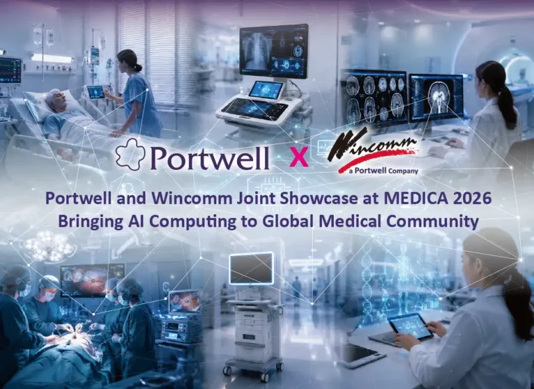 Demostración de computación médica de IA de Portwell y Wincomm en quirófano